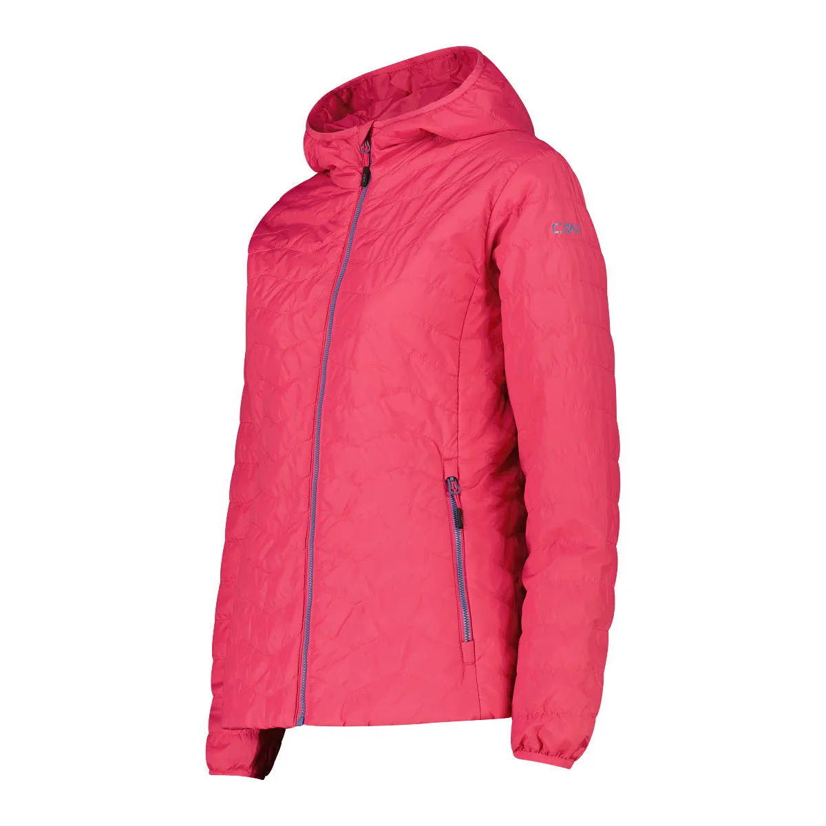 CMP WOMAN JACKET FIX HOOD Damen Steppjacke Daunenjacke magenta