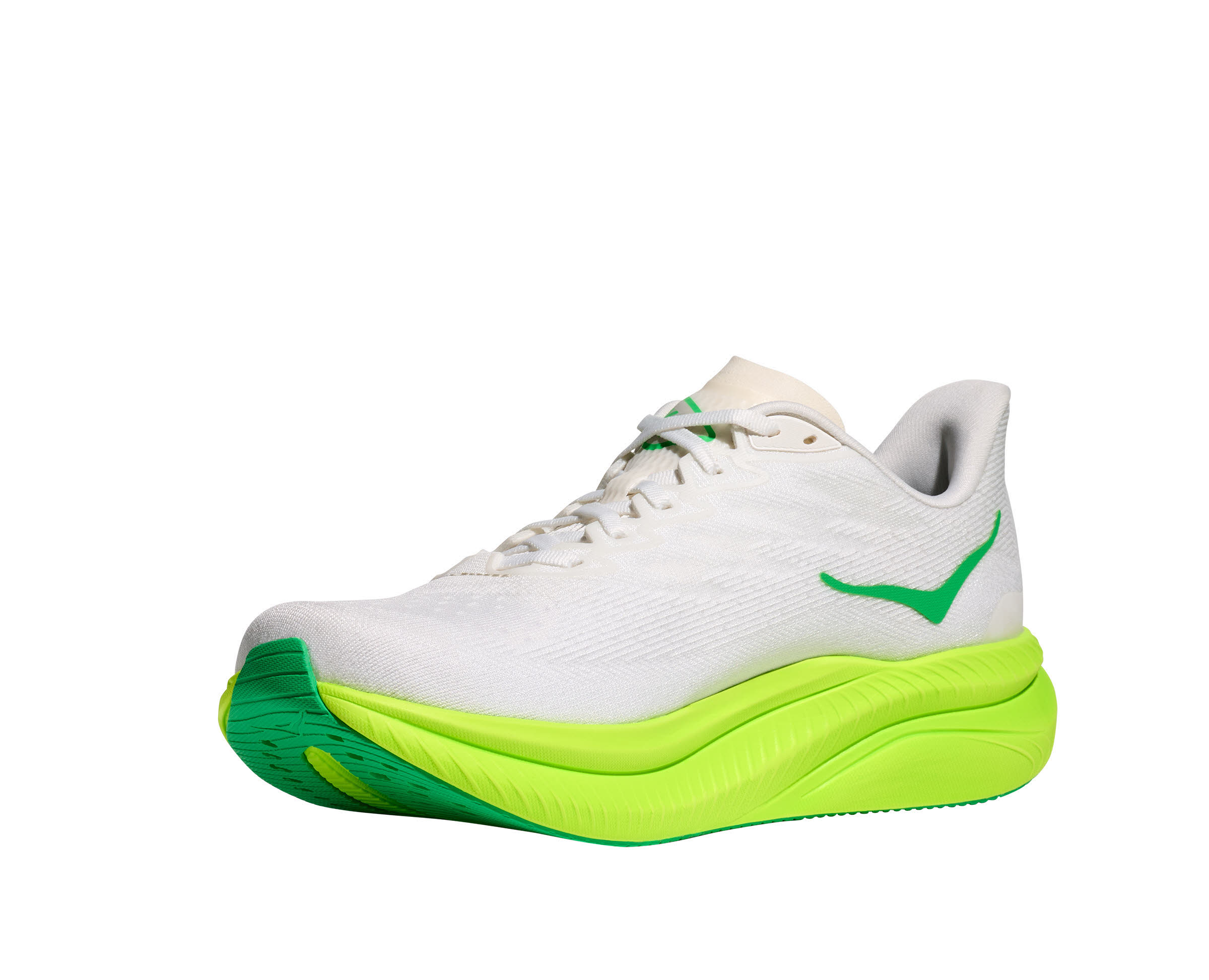 Hoka MACH 6 Herren Laufschuhe Joggingschuhe white/neon lime