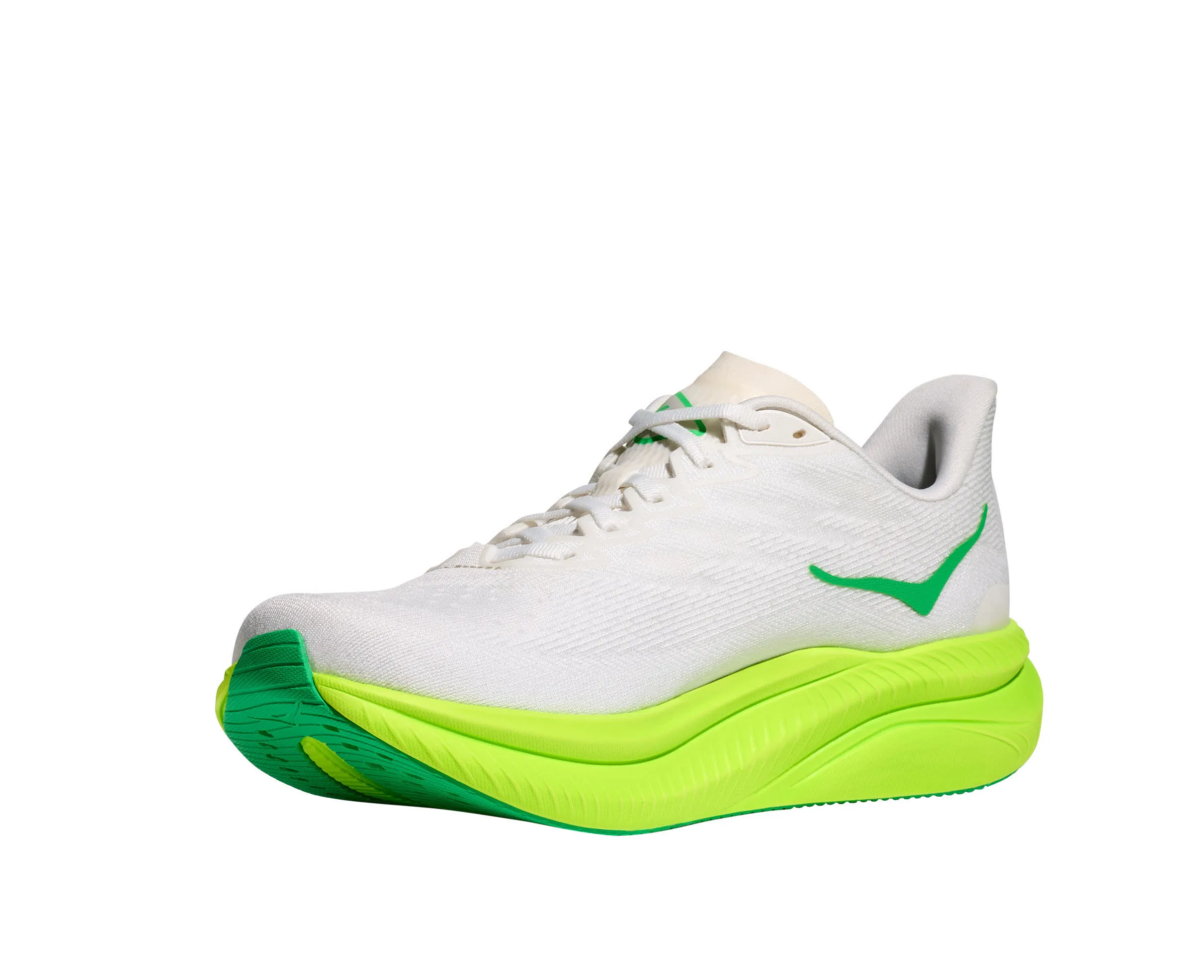 Hoka MACH 6 Herren Laufschuhe Joggingschuhe white/neon lime