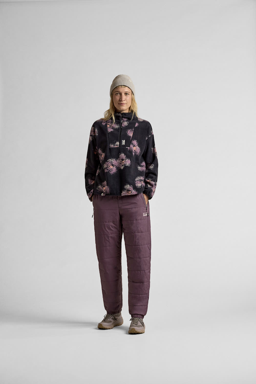 Maloja MeltinaM Printed Damen Fleccepullover Zipper schwarz