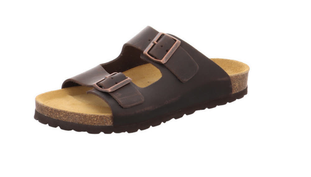 Natural Sense Hausschuhe Herren Tieffußbett braun