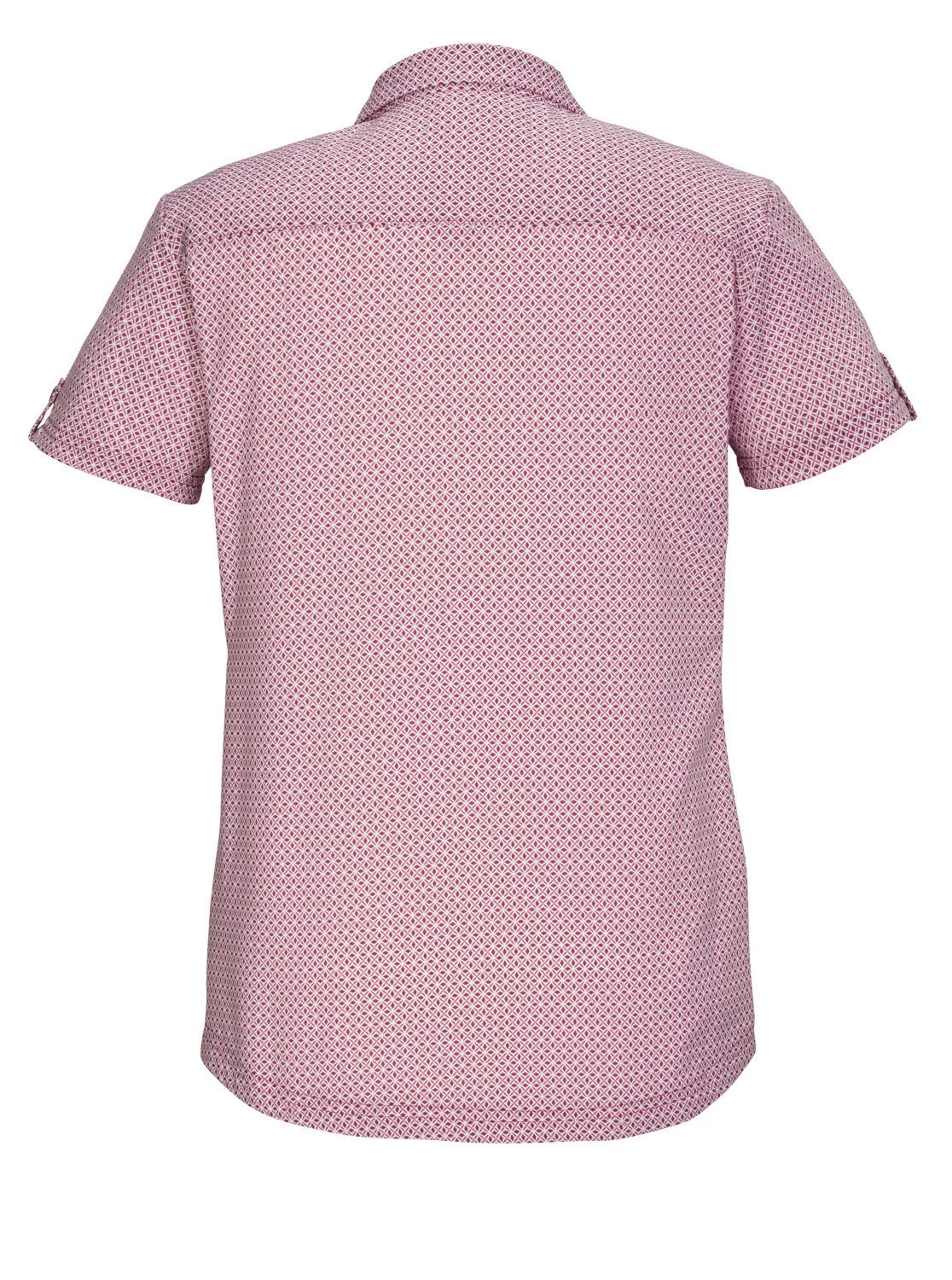 Killtec KOS 46 WMN WVN SHRT Hemd Bluse Kurzarm Damen rot lila