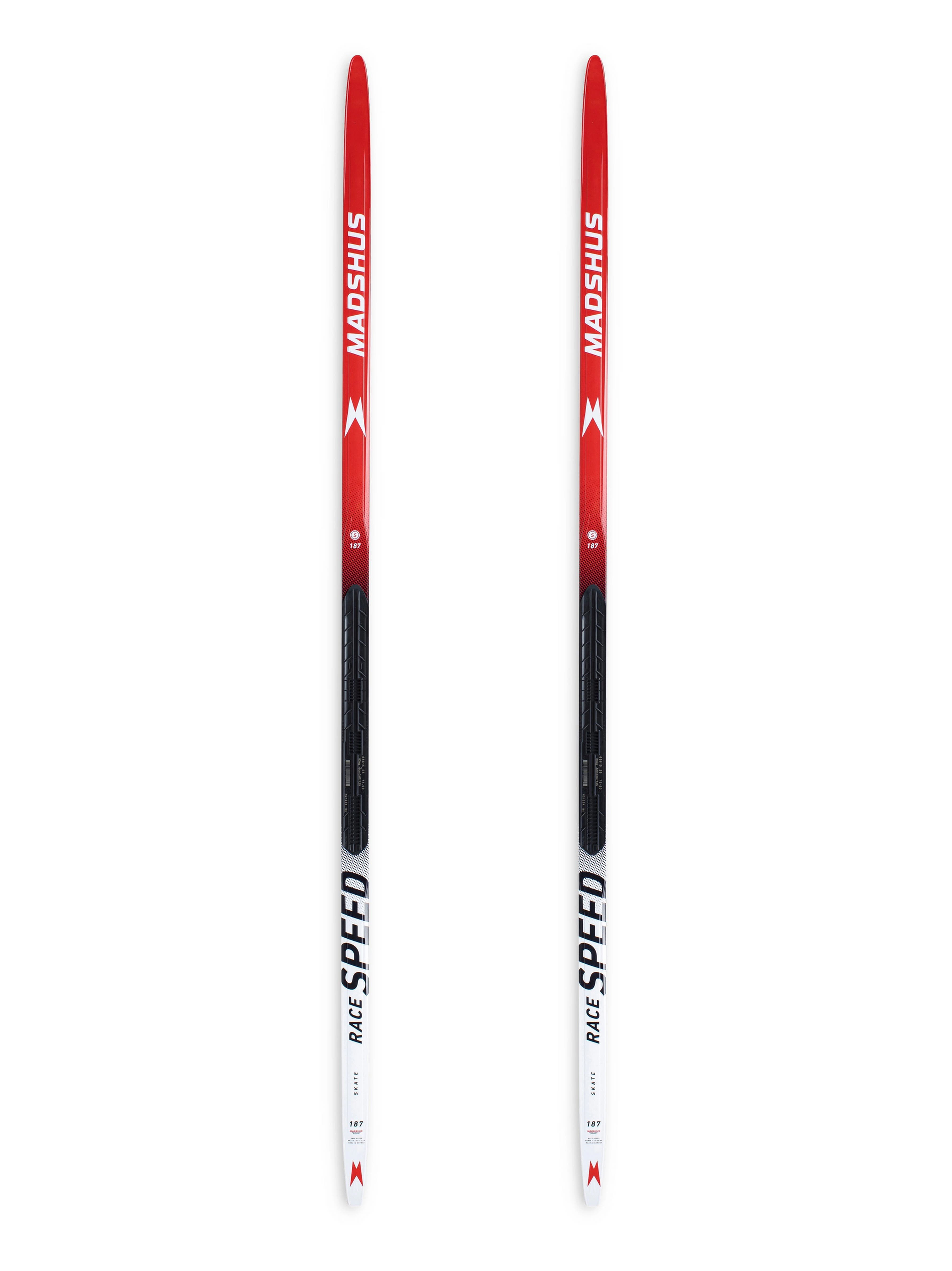 Madshus Race Speed Skate Performance Skating Langlaufski inkl. Bindung weiß/rot