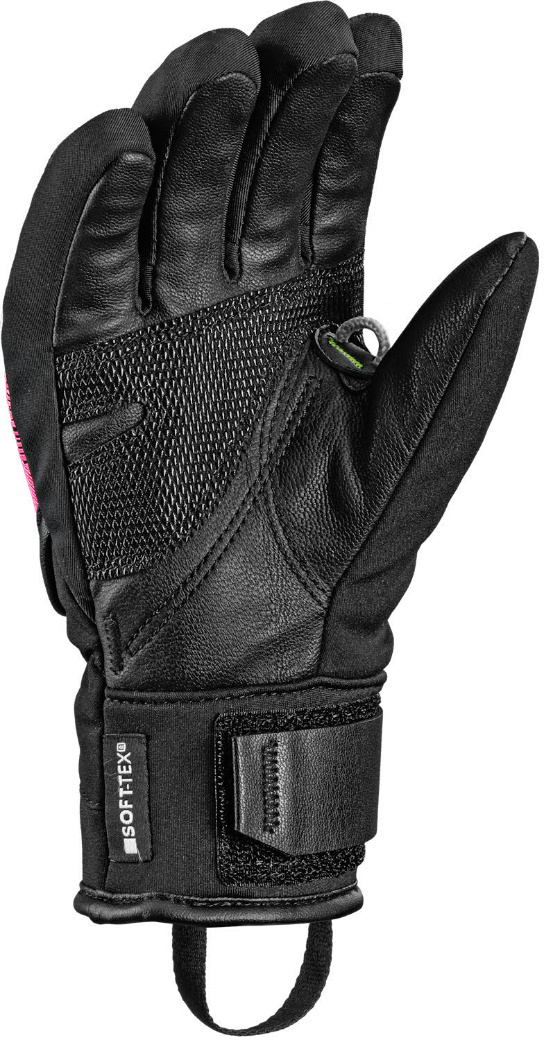 Leki WCR Core TR Junior Kinder Skihandschuhe Fingerlinge schwarz/pink