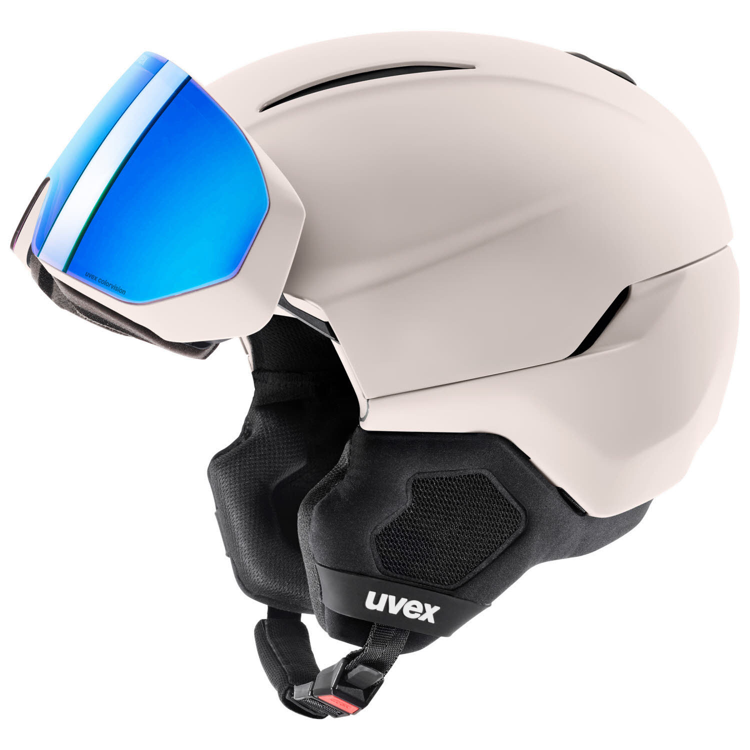 Uvex horizon CV Damen Skihelm Snowboardhelm Visierhelm warm grey matt