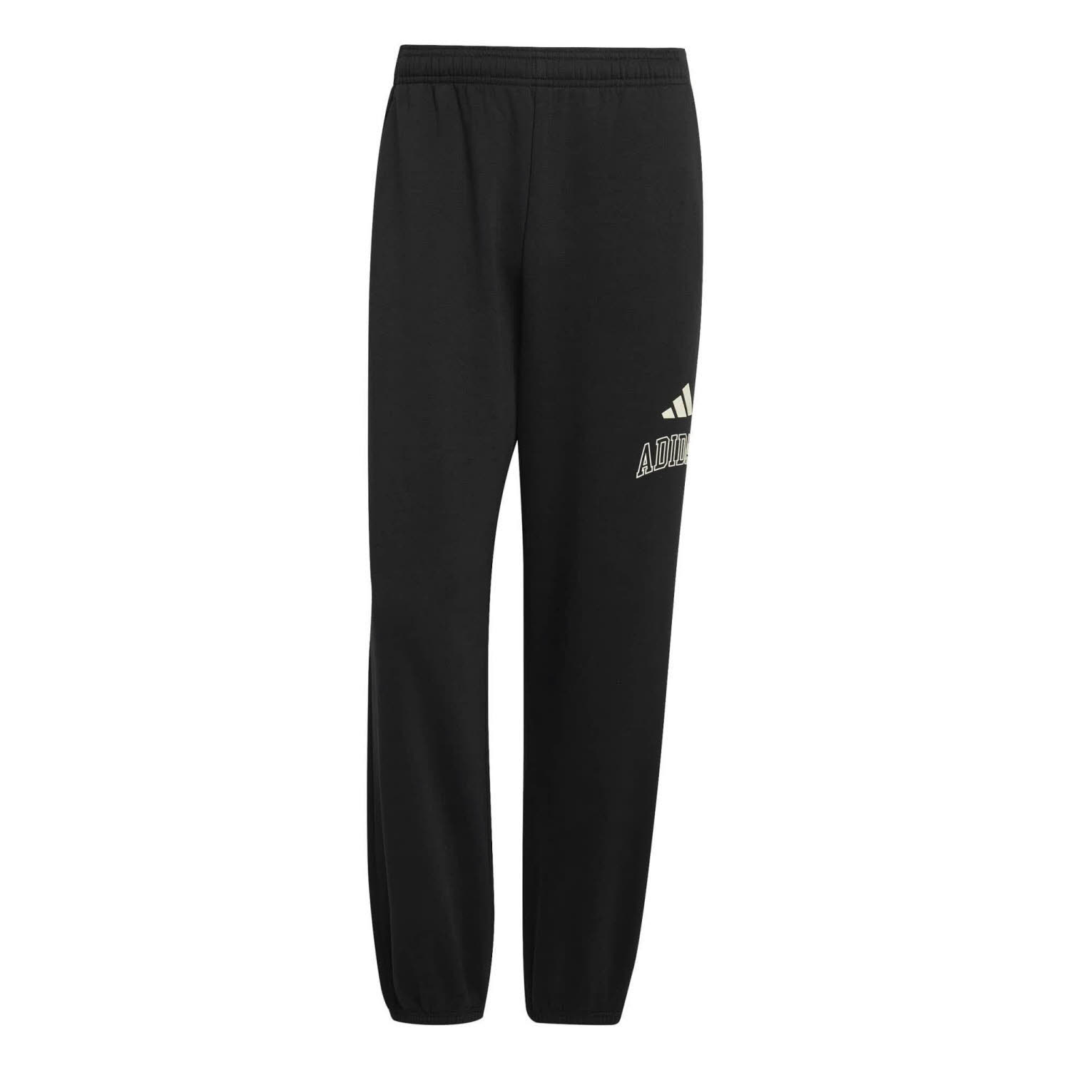 adidas Seasonal Essentials Collegiate Fleece Cuffed Herren Jogginghose Fleecehose schwarz