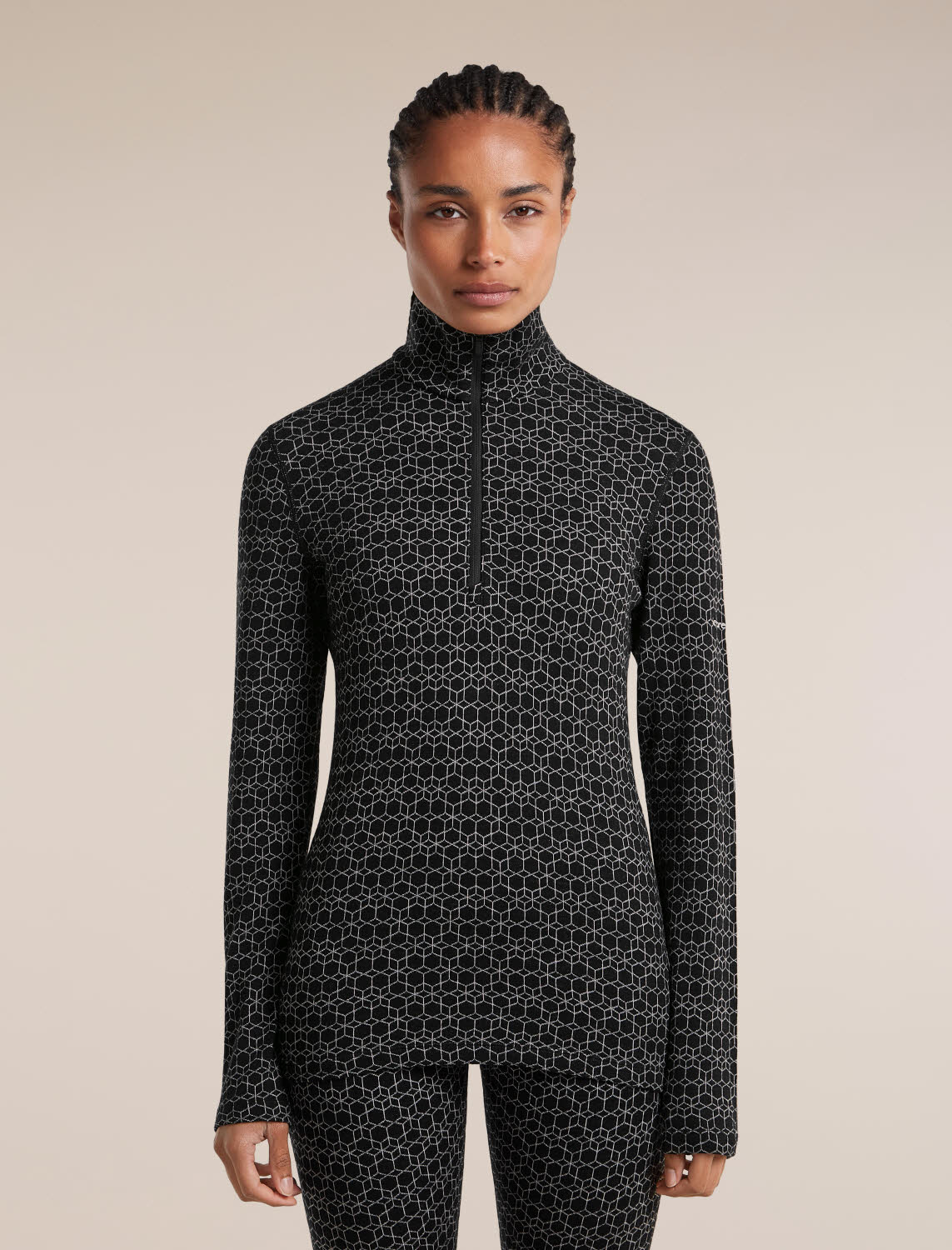 ICEBREAKER Shirt Damen Skirolli schwarz