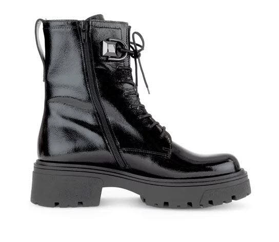 Gabor Biker Boots Damen Stiefelette Schnürschuh schwarz Bild 2 Gabor Biker Boots Damen Stiefelette Schnürschuh schwarz