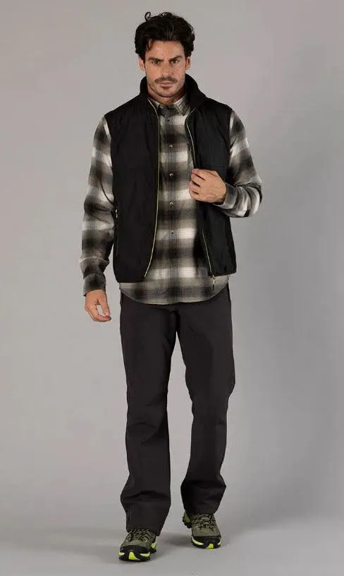 CMP MAN SHIRT Herren Hemd Langarm Freizeithemd olive/nero/bianco