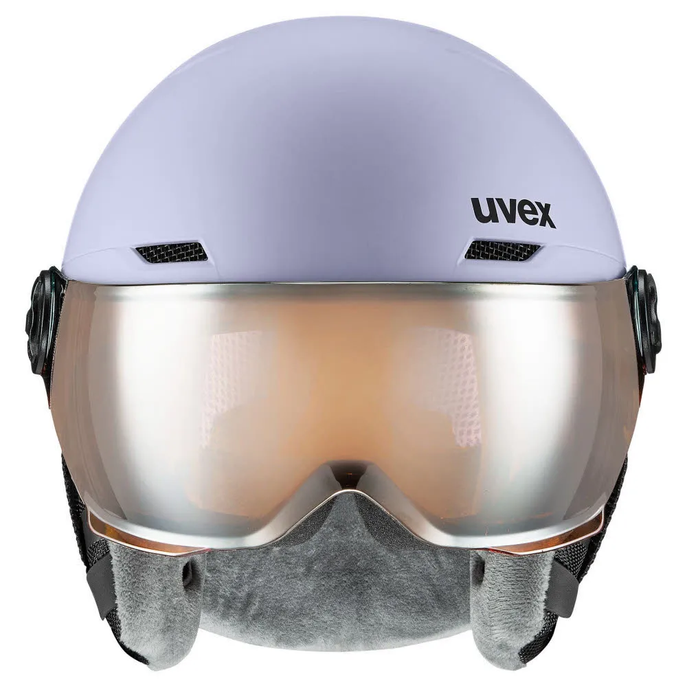 Uvex rocket jr. Kinder Skihelm Visier Helmset lila