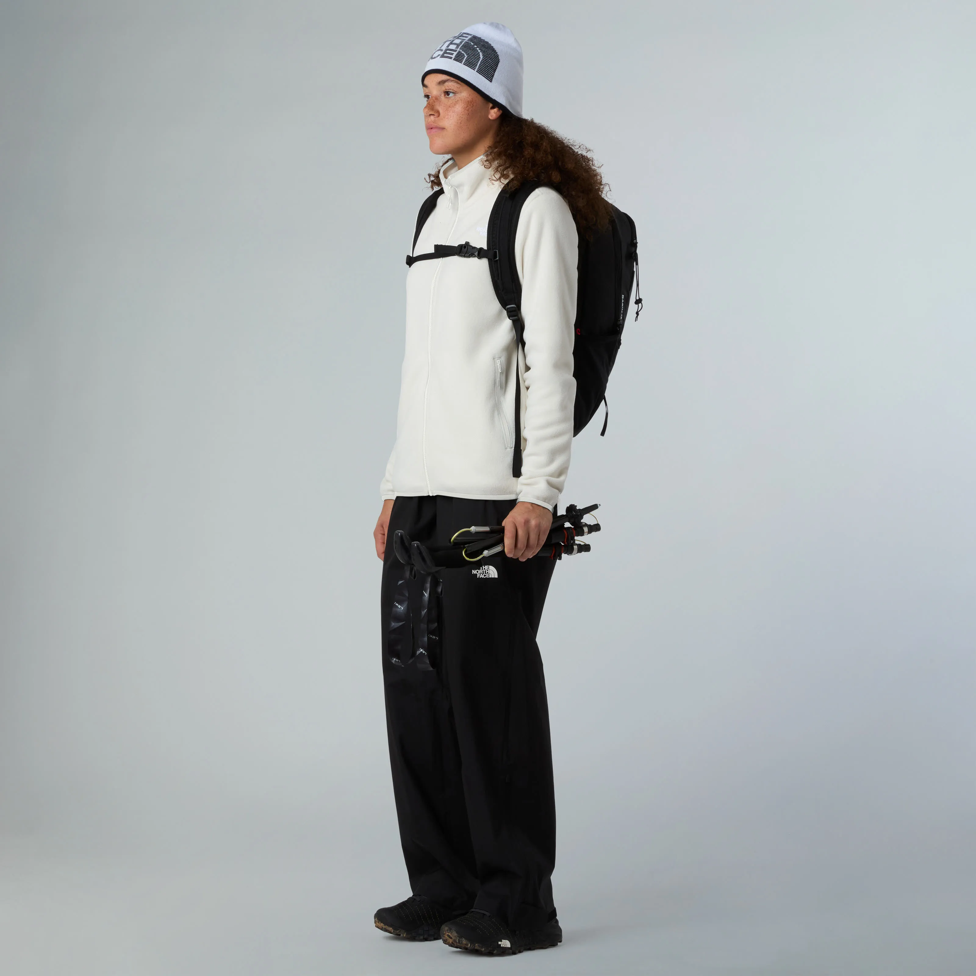 The North Face Glacier Fleece Damen Fleecejacke white dune