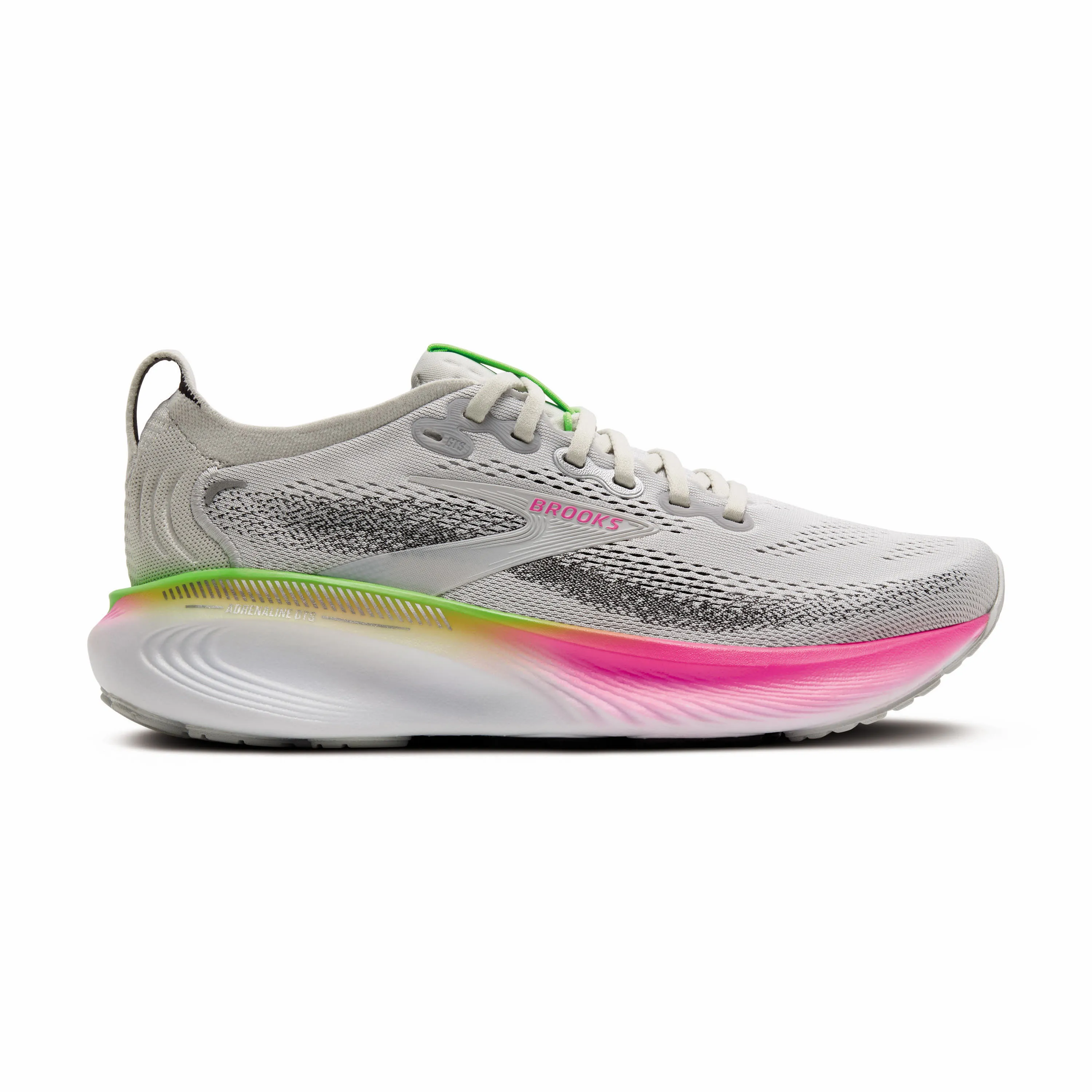 Brooks Adrenaline GTS 25 Damen Laufschuhe Joggingschuhe weiß/pink/grün