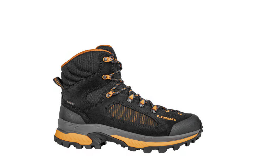 Lowa CORVARA GTX MID Herren Wanderschuhe Trekkingschuhe Mid schwarz/orange