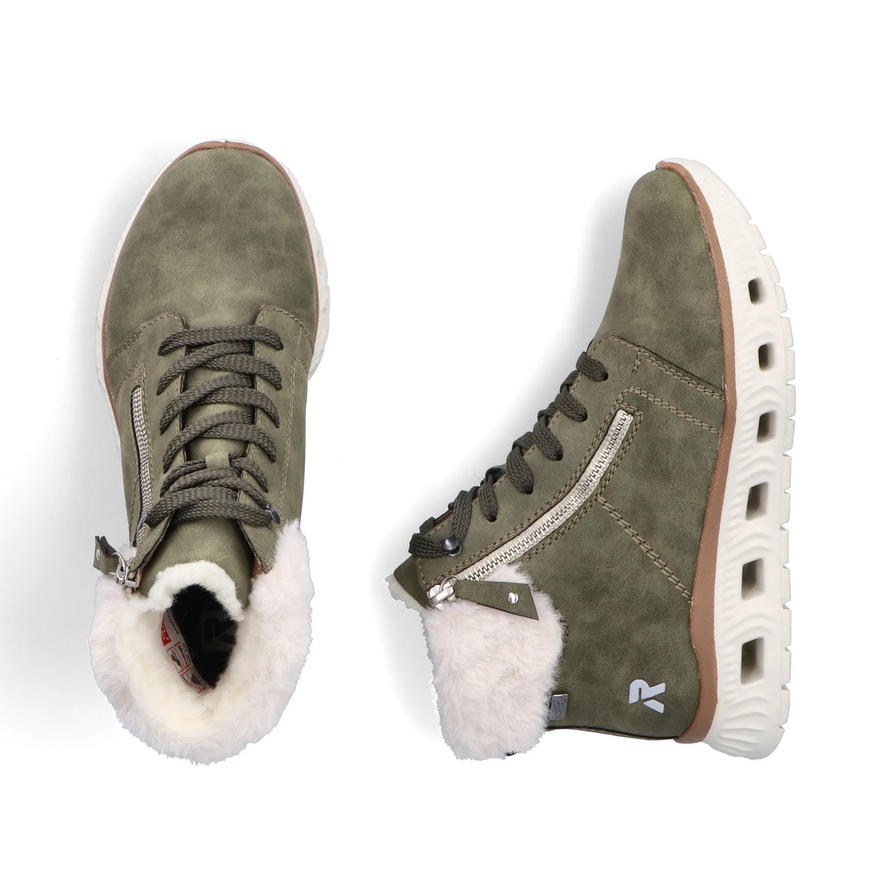 Rieker Damen Sneaker High liane/offwhite