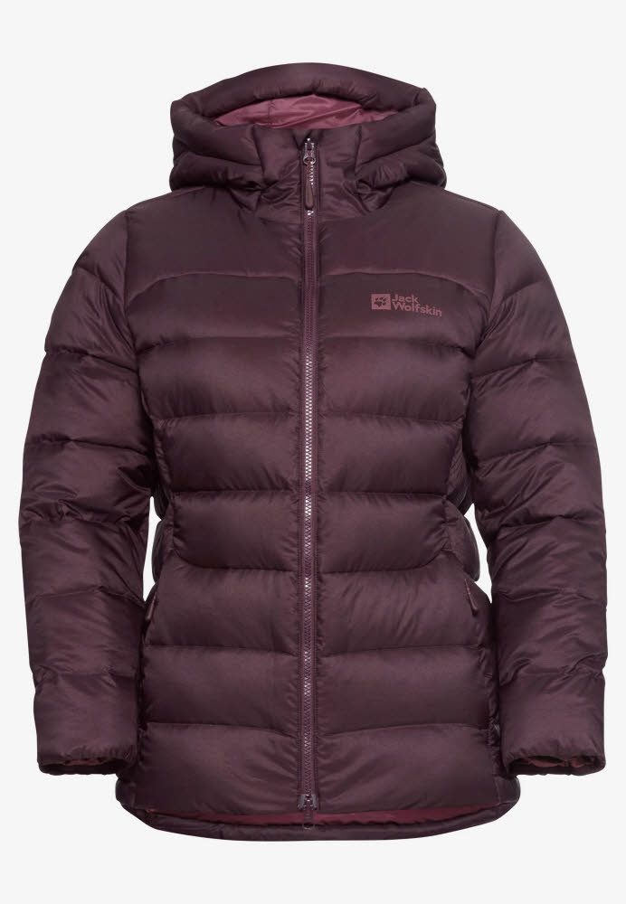 Jack Wolfskin NEBELHORN DOWN HOODY W RDS Damen Daunenjacke rot