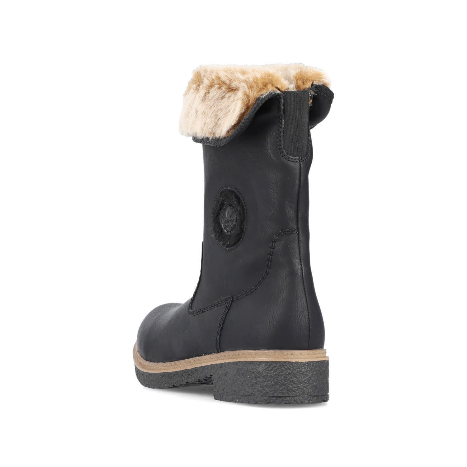 Rieker HWK Damen Stiefel Damen Hochschaftstiefel Winterstiefel schwarz