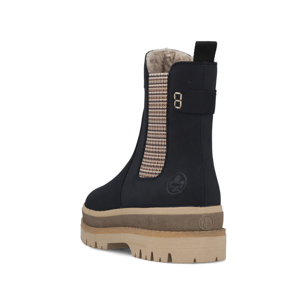 Rieker Chlsea Boots Damen Stiefeletten Kurzstiefel gefüttert pazifik