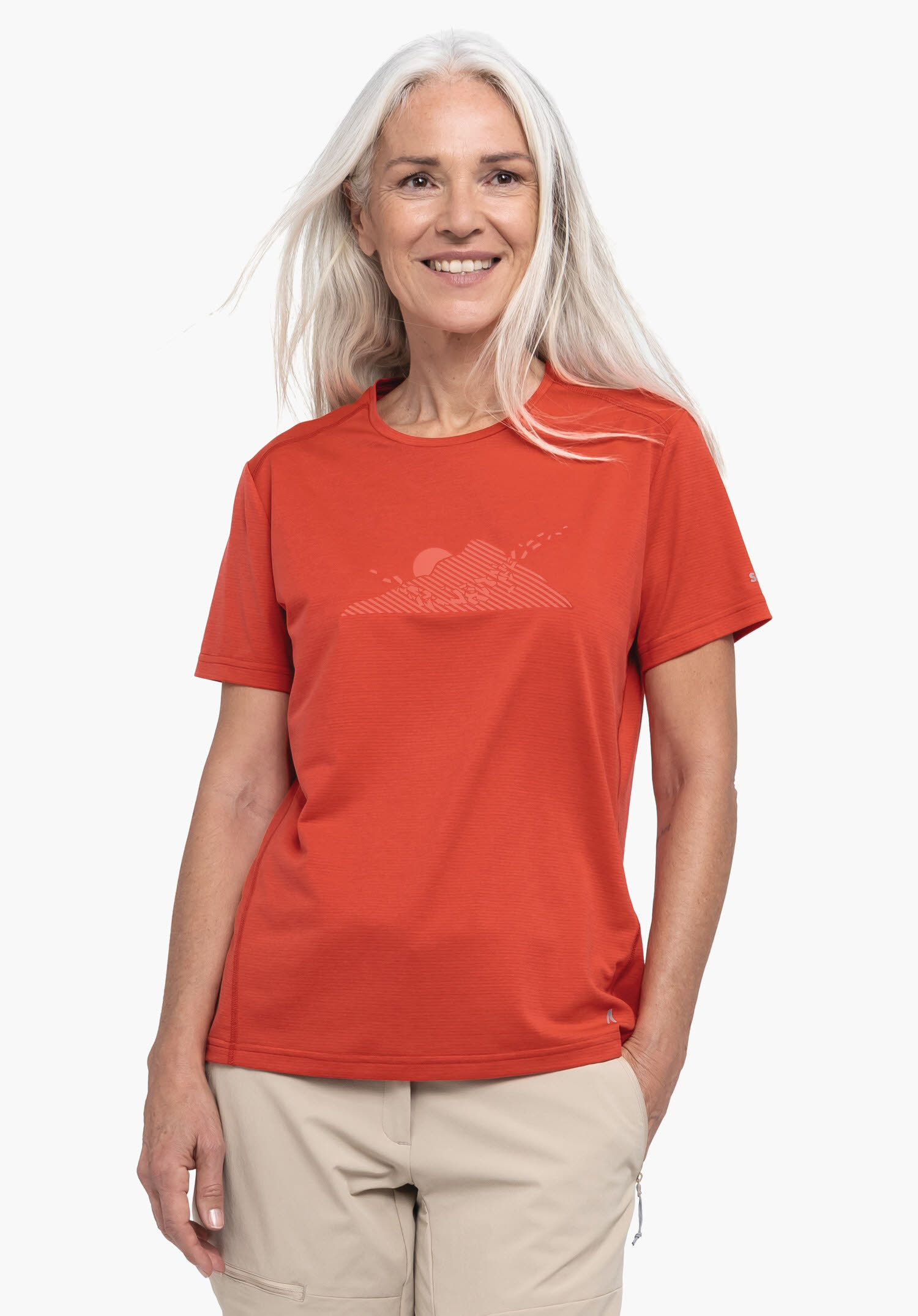 Schöffel CIRC T Shirt Sulten L Wandershirt Damen rotorange