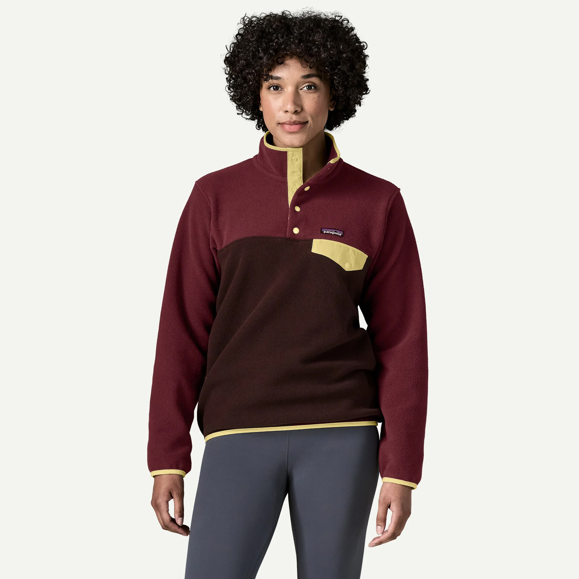 Patagonia LW Synch Snap-T P/O Damen Fleece Pullover braun