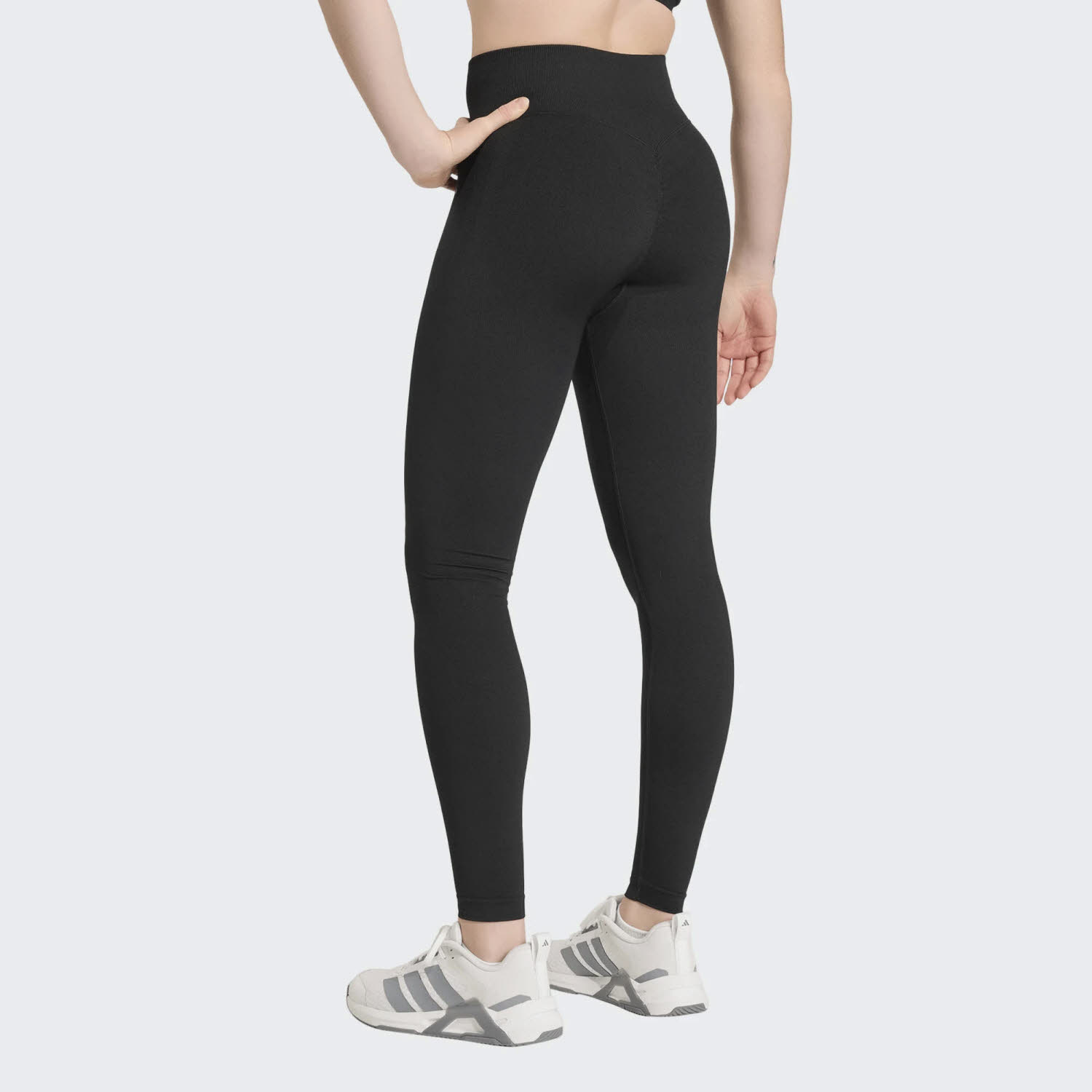adidas Workout Essentials Knit Scrunch Damen Leggings Sporthose schwarz
