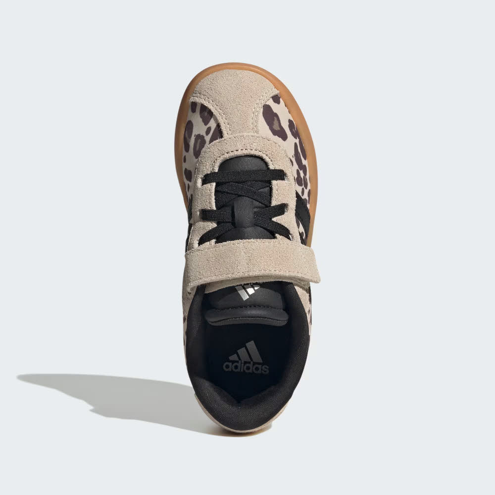 adidas VL COURT 3.0 EL C Mädchen Sneaker Freizeitschuhe beige/braun/leoprint
