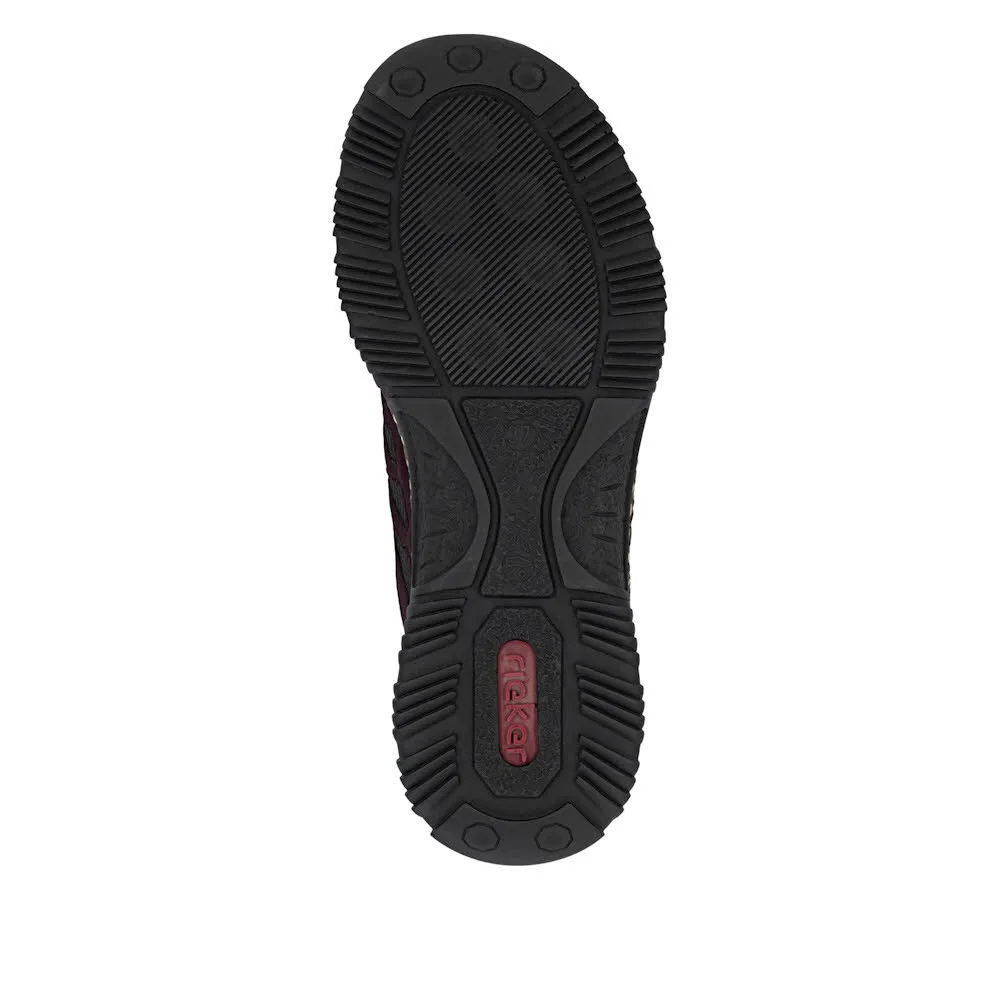 Rieker HWK Damen Halbschuhe Slipper rot