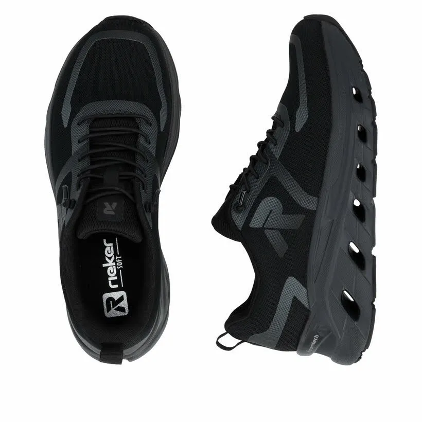 Rieker Damen Sneaker Halbschuhe low schwarz
