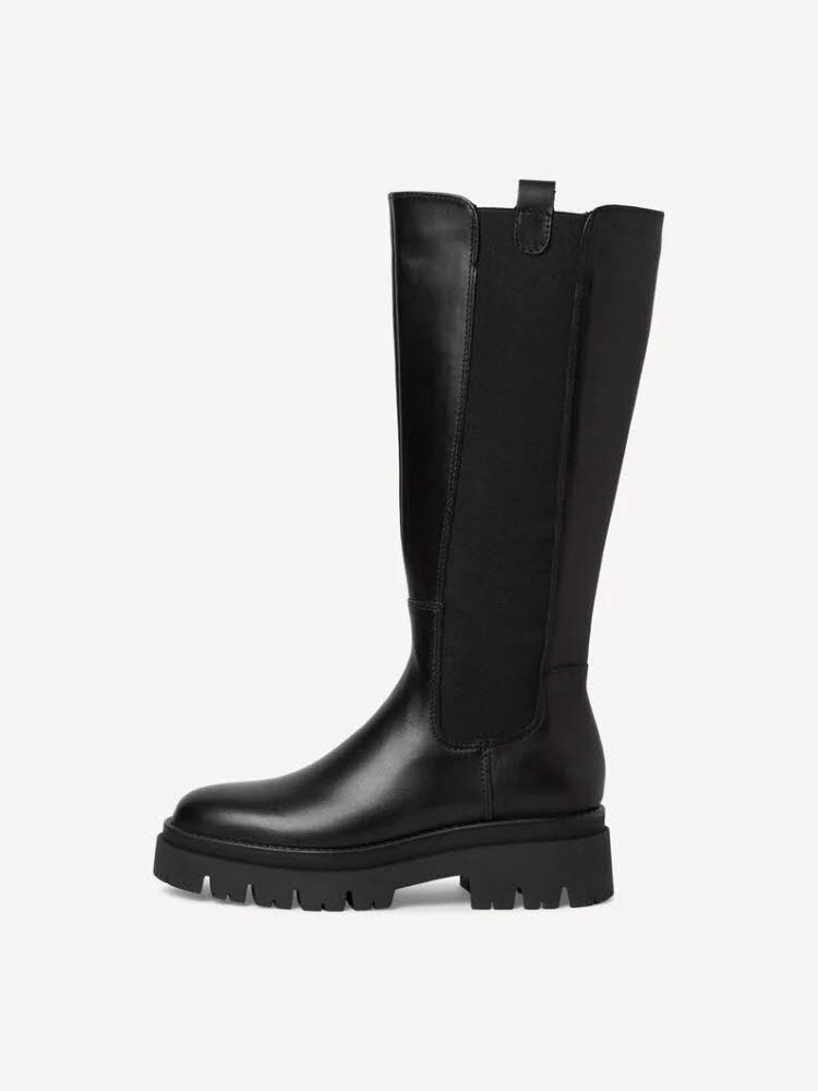 Tamaris Long Boot Flat Damen Modestiefel Stiefel schwarz