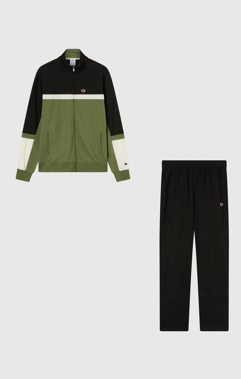 Champion Full Zip Sweat Herren Jogginganzug Trainingsanzug grün