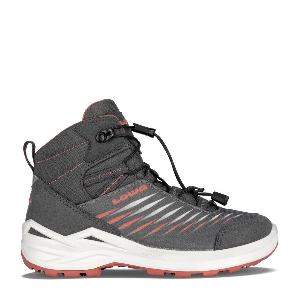 Lowa ZIRROX II GTX MID JR Kinder Kinderstiefel Outdoorschuhe Mid graphite/coral