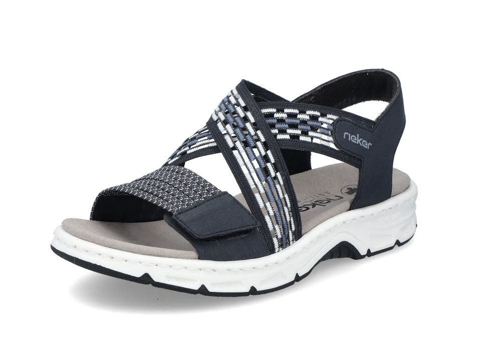 rieker Damen Trekkingsandale Sandalette blau