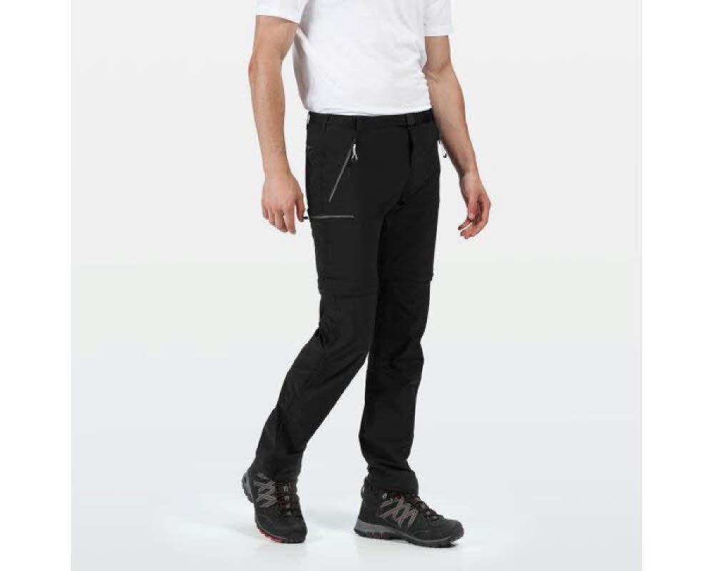 Regatta Xert Str Z/O III Herren Zip-Off Wanderhose Trekkinghose schwarz NEU