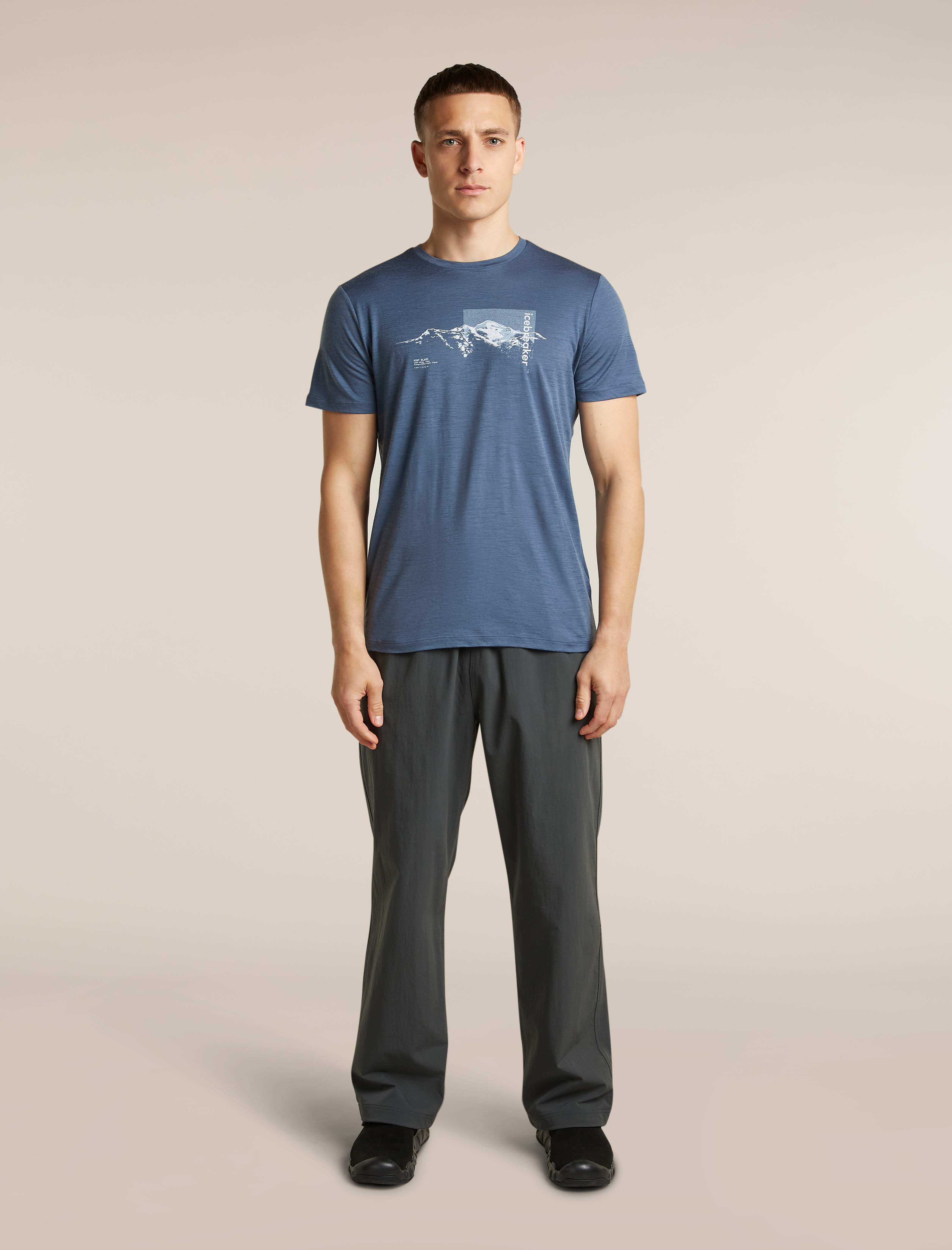 Icebreaker M 150 Tech Lite SS Tee Pure Altitude Herren Merinoshirt grau