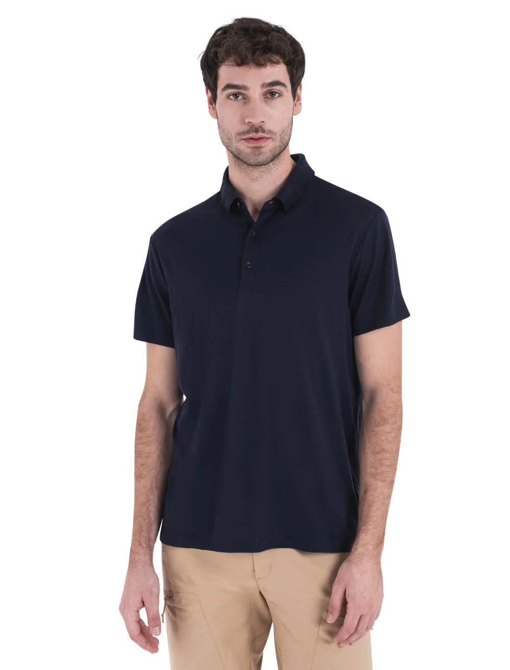 Icebreaker Merino 150 Tech Lite III SS Herren Poloshirt schwarz