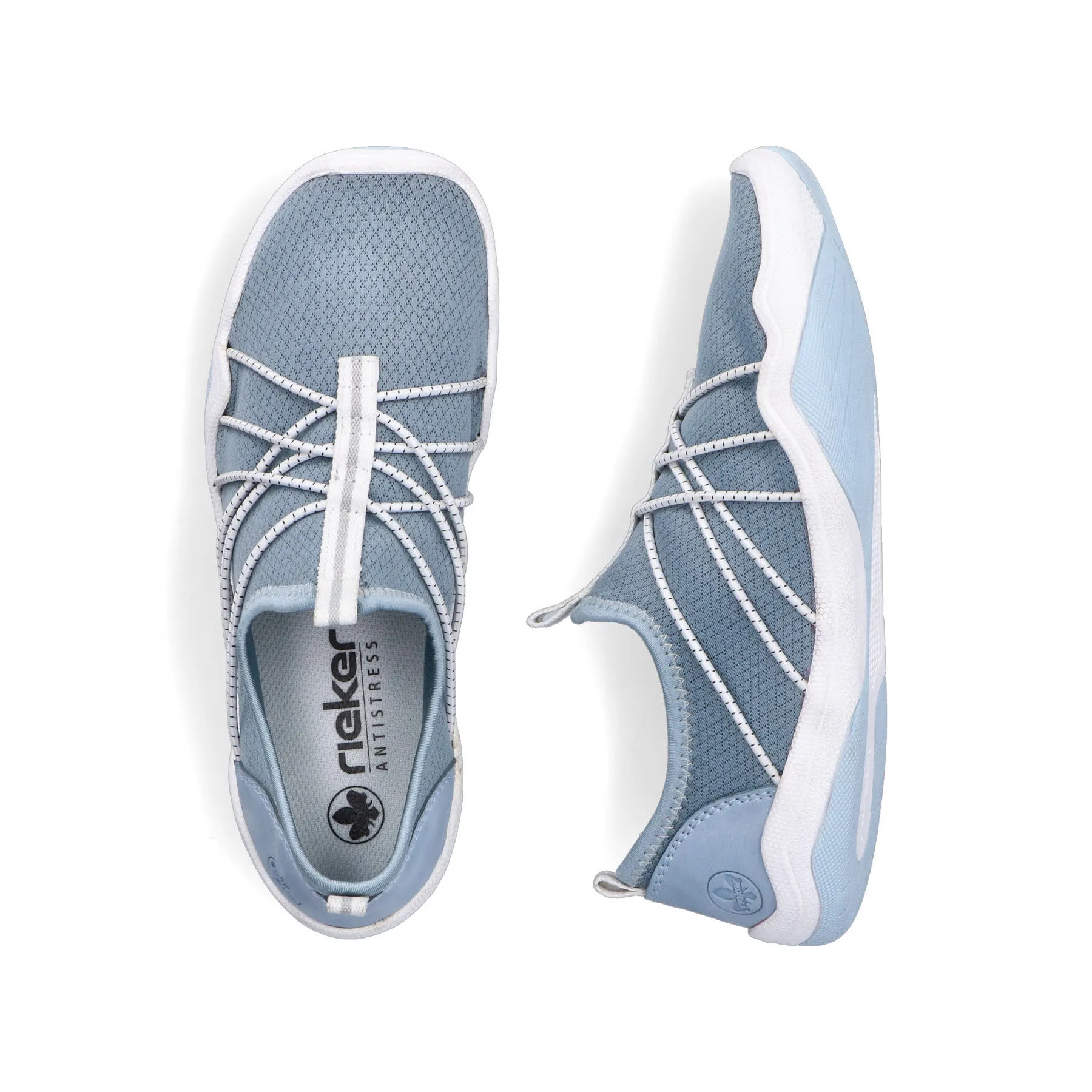 Rieker Damen Slipper Sneaker hellblau