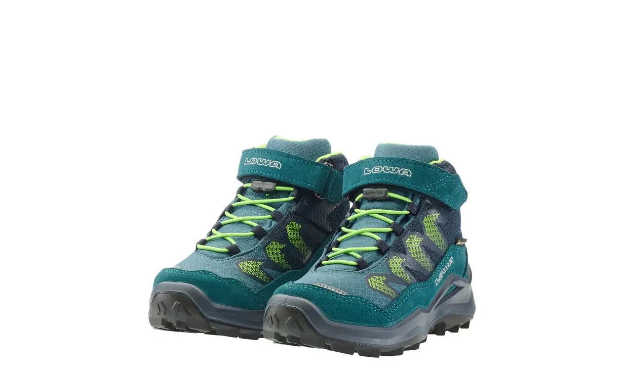 Lowa MADDOX PRO GTX MID VC JR Kinder Wanderschuhe Trekkingschuhe petrol/limone