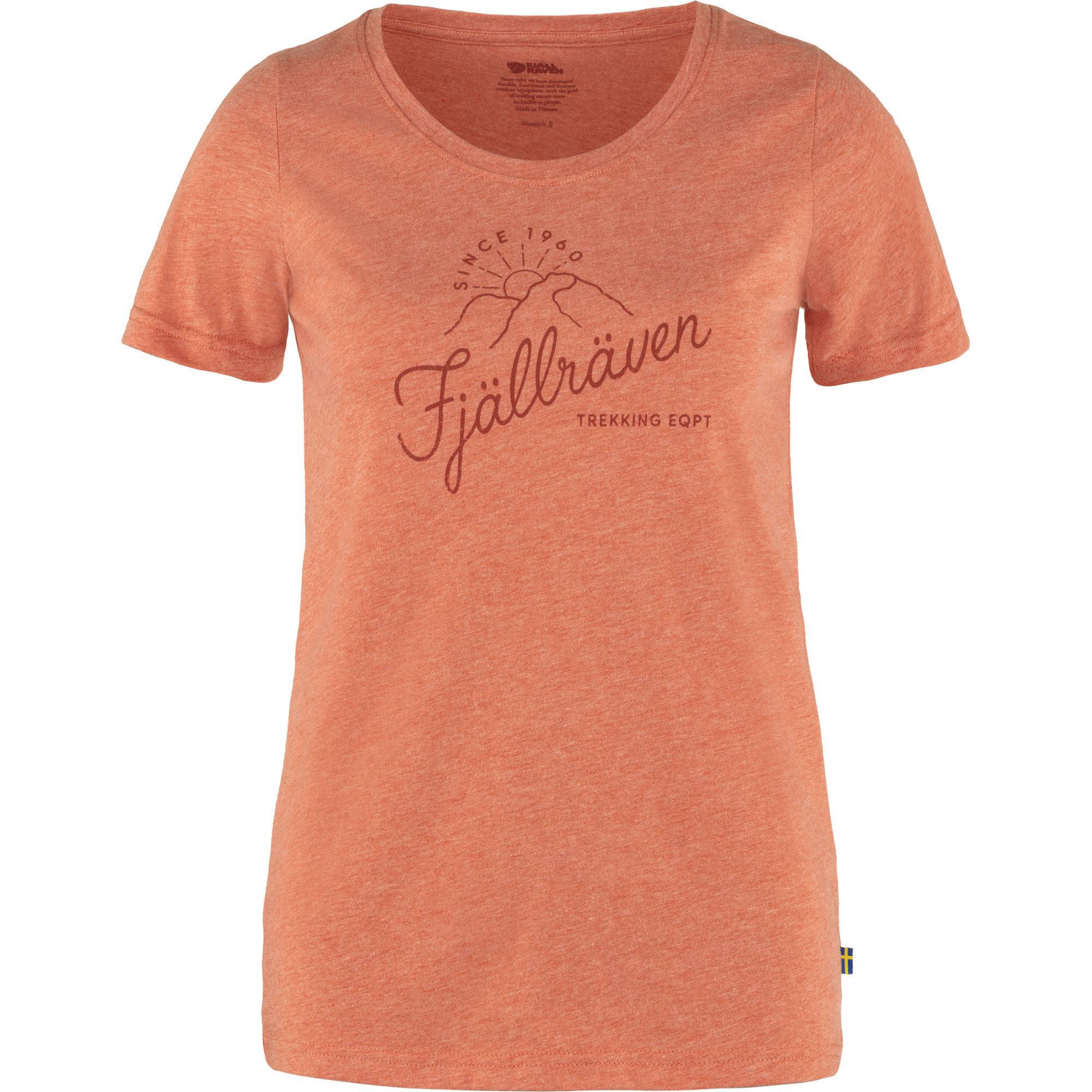 Fjäll Räven Sunrise T-Shirt Damen Top Outdoor-T-Shirt rot