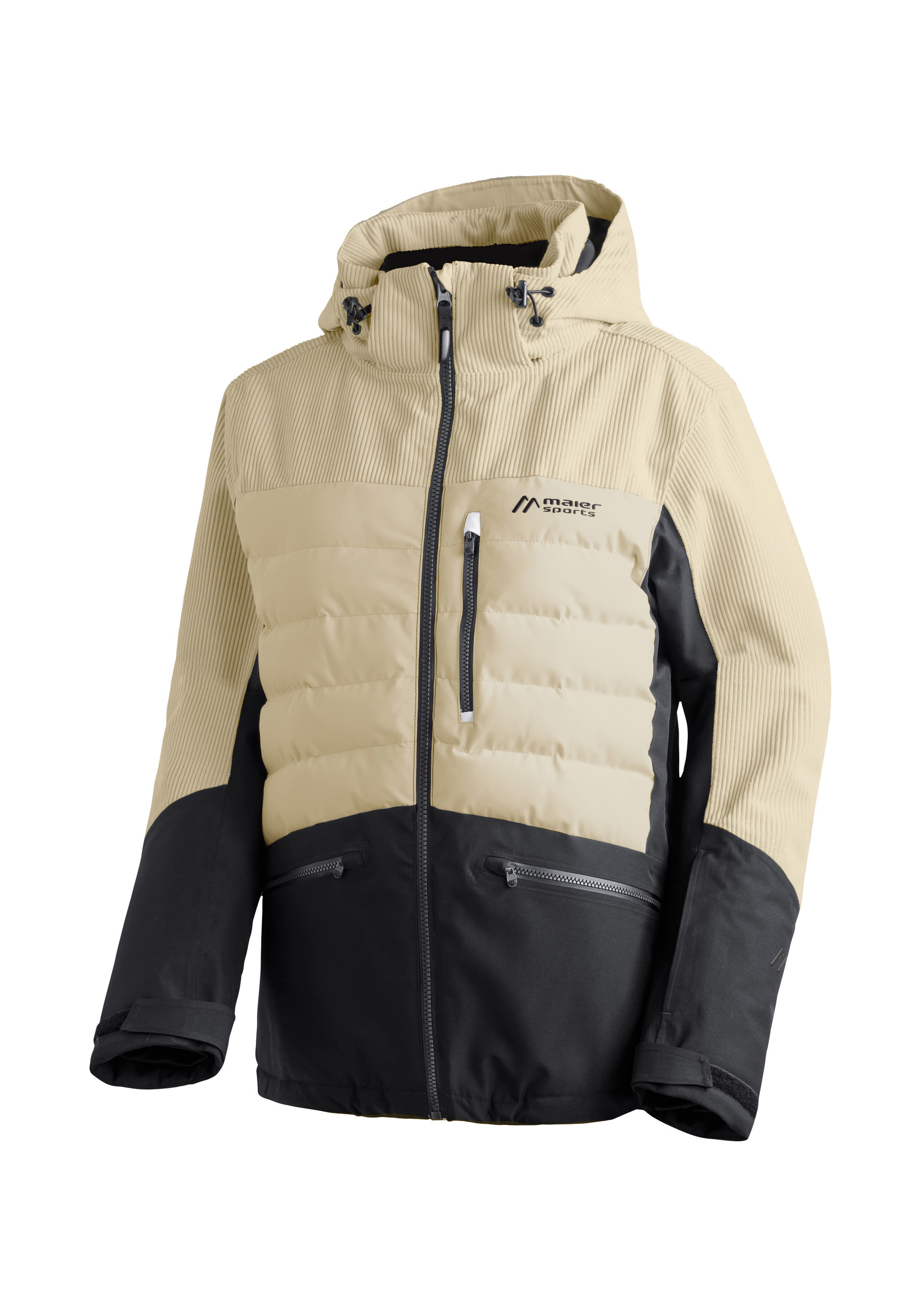 Maier Sports Whiteglam Skijacke Winterjacke Cordjacke Damen beige