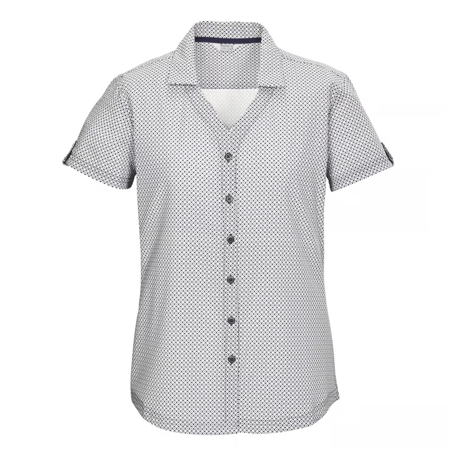 Killtec KOS 46 WMN WVN SHRT Hemd Bluse Kurzarm Damen dunkelblau