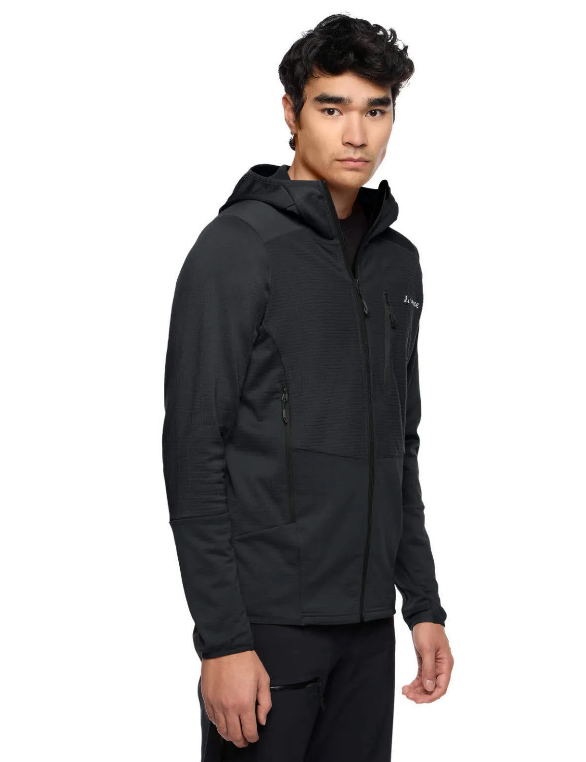 Vaude Monviso Hooded Grid Herren Fleecejacke Outdoorjacke phantom black