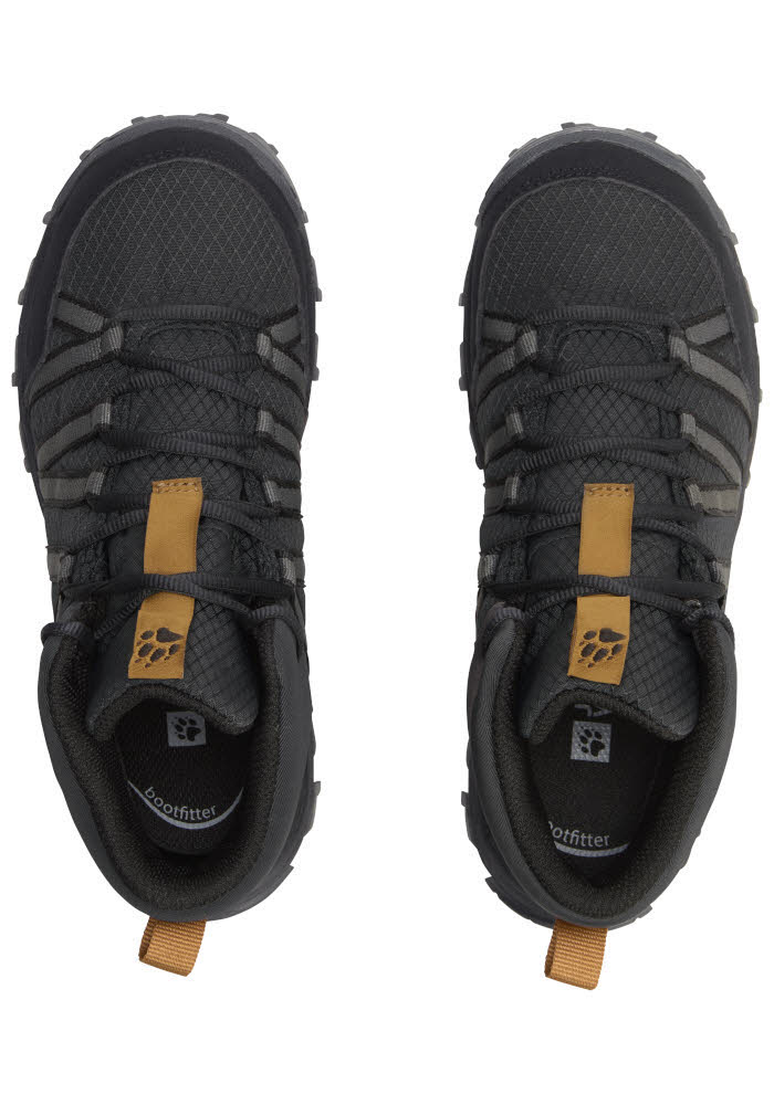 Jack Wolfskin WILD HIKE TEXAPORE MID Kinder Wanderschuhe Trekkingschuhe schwarz