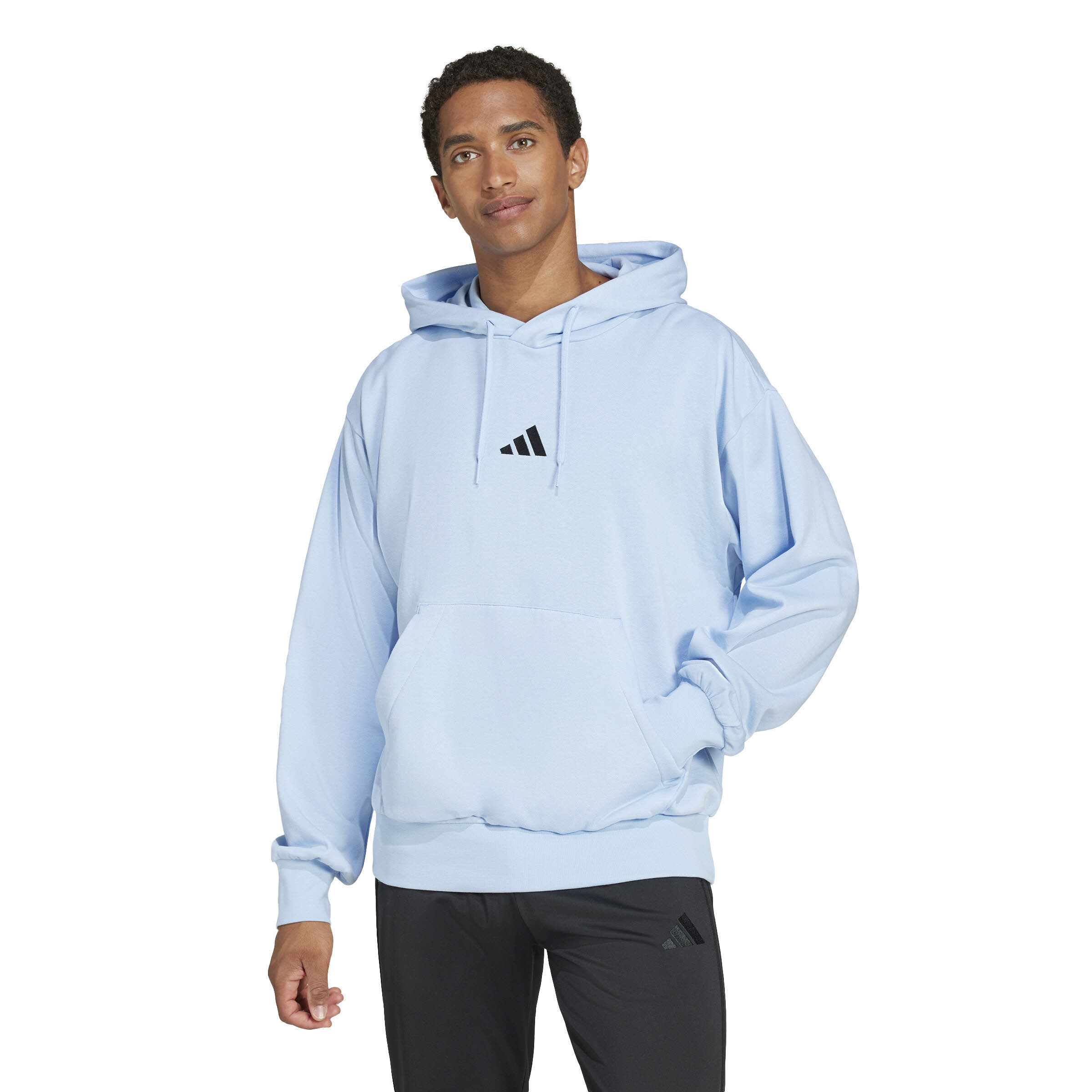 adidas Essentials Feelcozy Hoodie Herren Kaputzenpullover grau