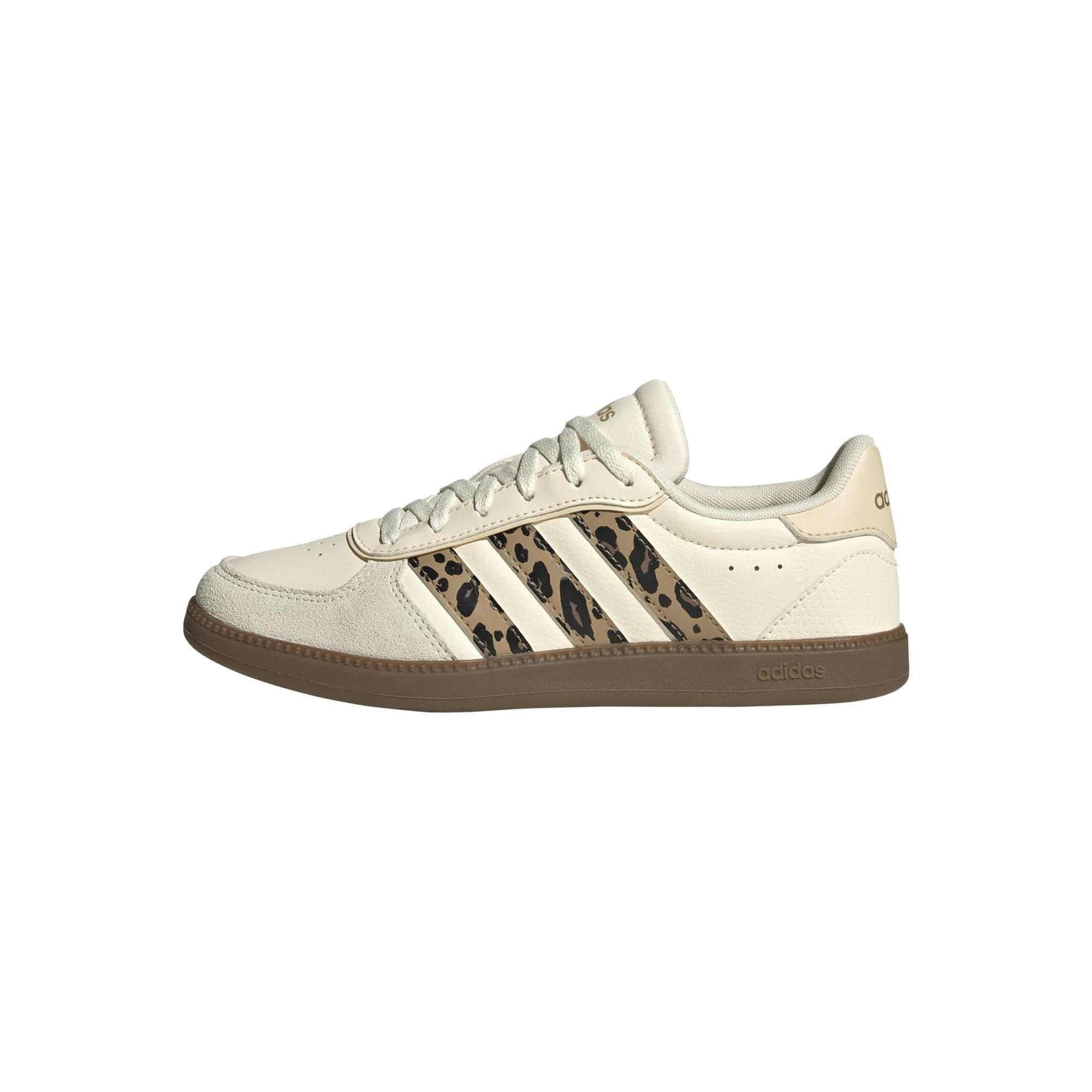 adidas BREAKNET SLEEK J Mädchen Kinder Sneaker Freizeitschuhe beige/leoprint
