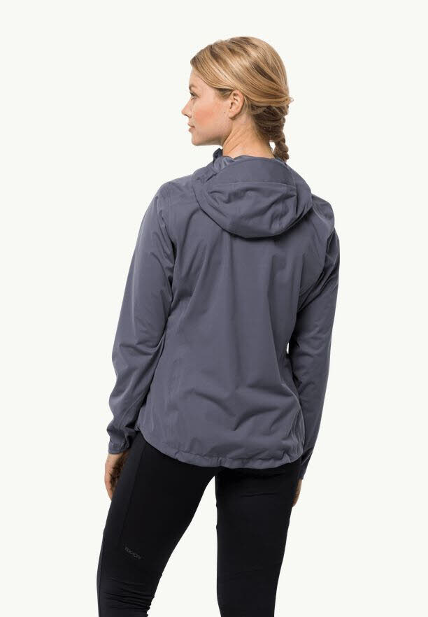 Jack Wolfskin Emeberberg 3L Damen Regenjacke Wanderjacke grau