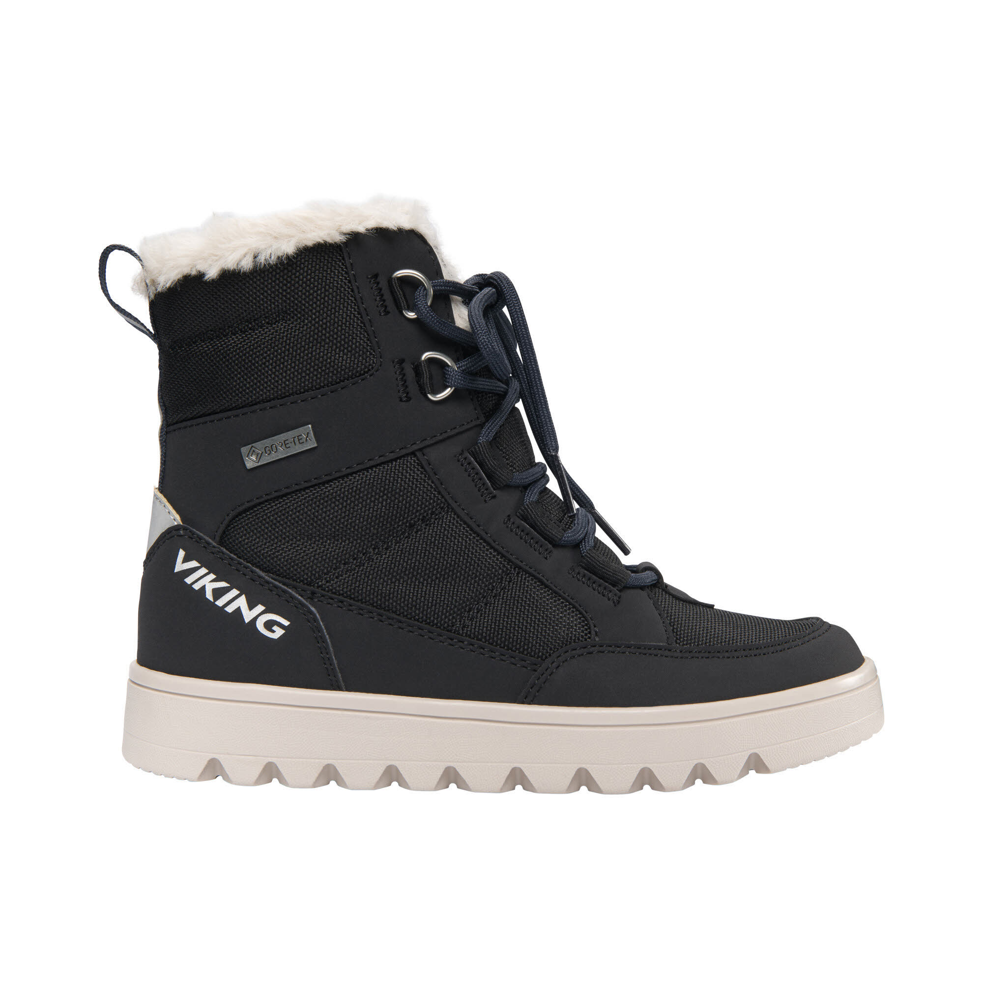 Viking Fleek Warm GTX Zip Jr Black Zip Stiefeletten Jungen schwarz