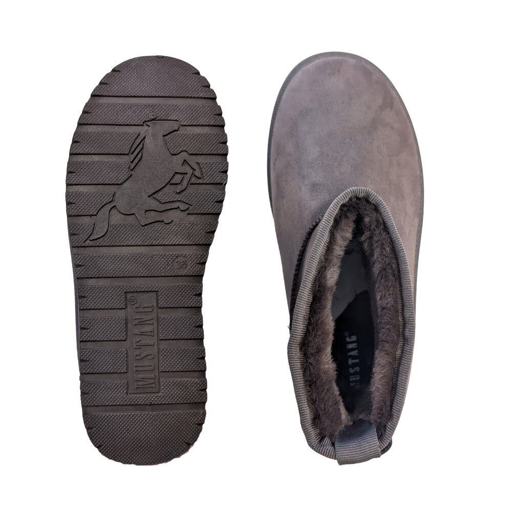 Mustang Damen Stiefel Stiefelette Slipper gefüttert braun
