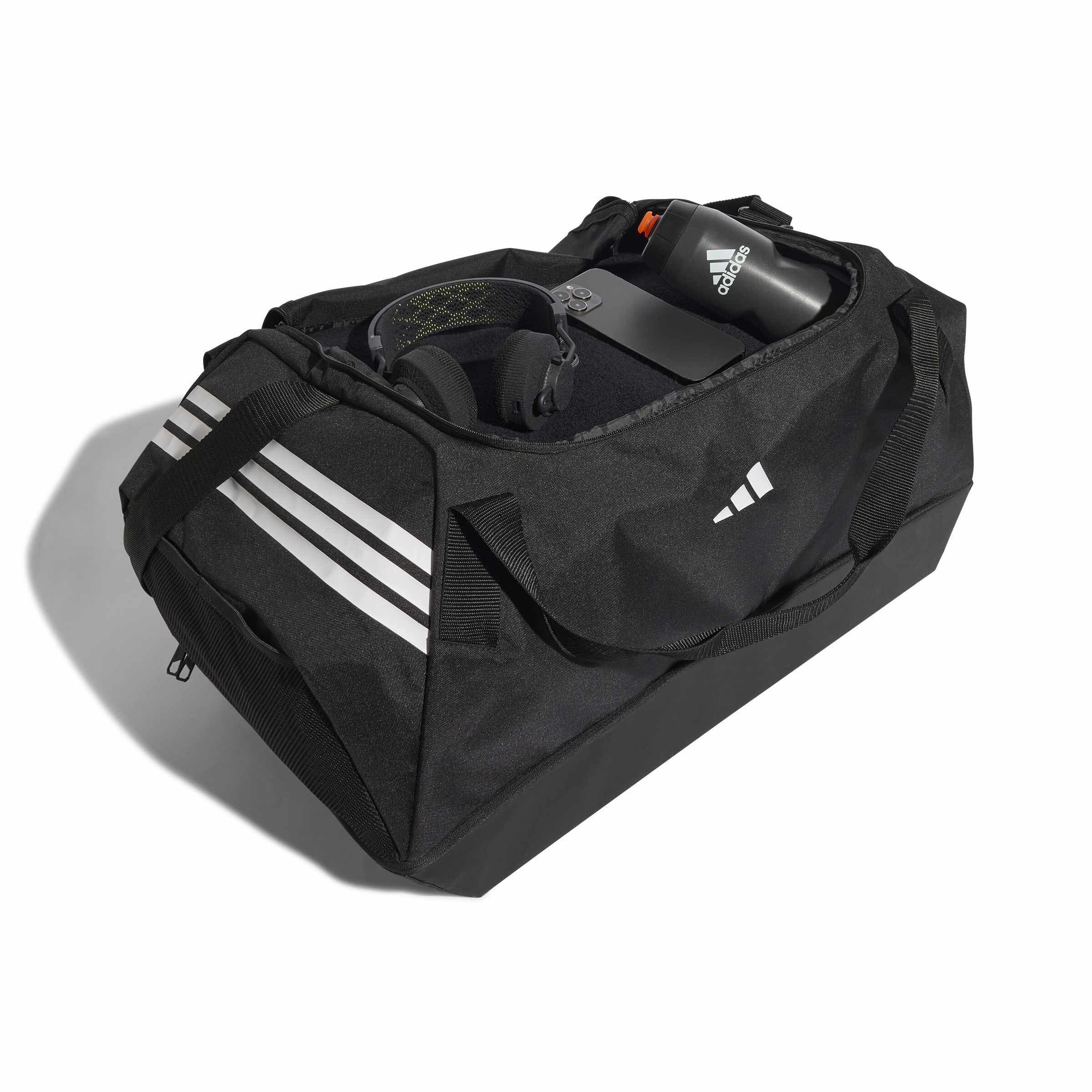 adidas TIRO DUFFELBAG GROSS MIT BODENFACH Unisex Sporttasche Fußballtasche schwarz/weiß
