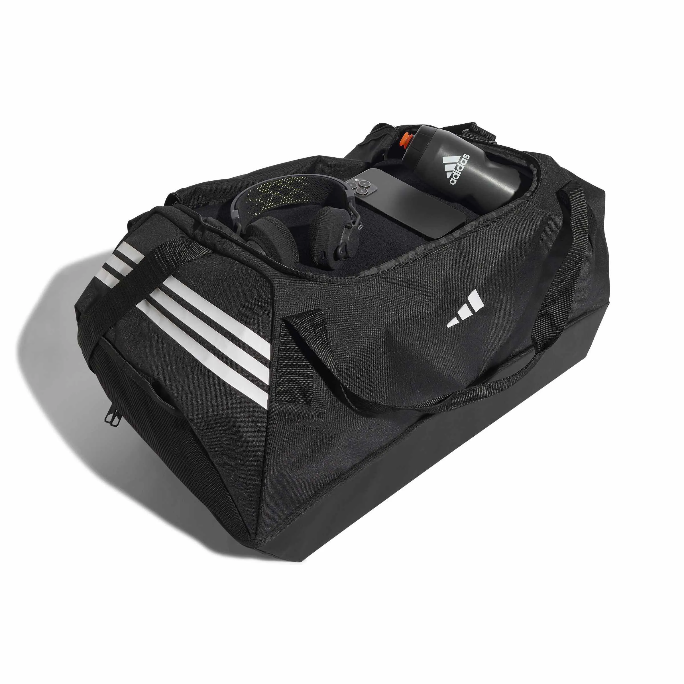 adidas TIRO DUFFELBAG GROSS MIT BODENFACH Unisex Sporttasche Fußballtasche schwarz/weiß