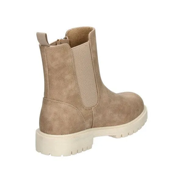 GEKA Mädchen Stiefelette Slipper beige