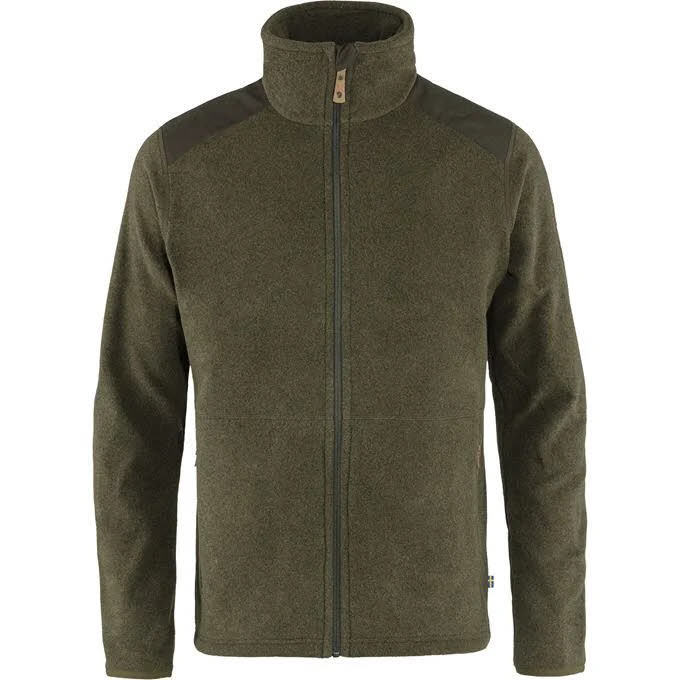 Fjällräven Sten Fleece M Herren Fleecjacke Midlayer Outdoorweste dark olive NEU